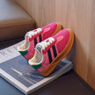 Boys' Casual Lace-Up Sneakers – Kids' PU Rubber Sole Sports Shoes