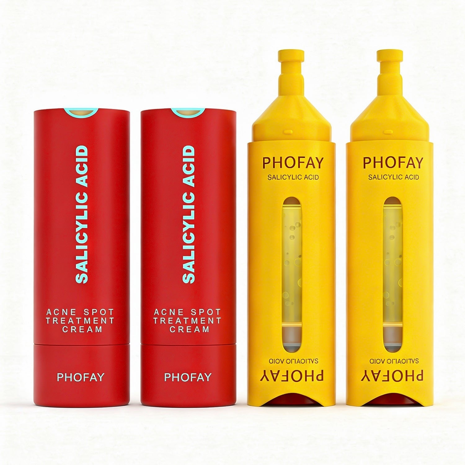 PHOFAY Salicylic Acid Acne Treatment Essence & Spot Cream Set