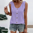 Casual summer U-neck Vest Women Shoulder With Bow Tie Summer blouse top