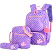 Korean Style Cute Princess Polka Dot Backpack Set for Girls – Nylon School Bag (4 Colours)