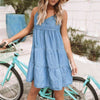 Sleeveless Suspender Casual Denim Loose flared Beach Dress