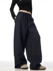 American Vintage Stripe Machete Wide-leg Casual Baggy Trouser Pants Women