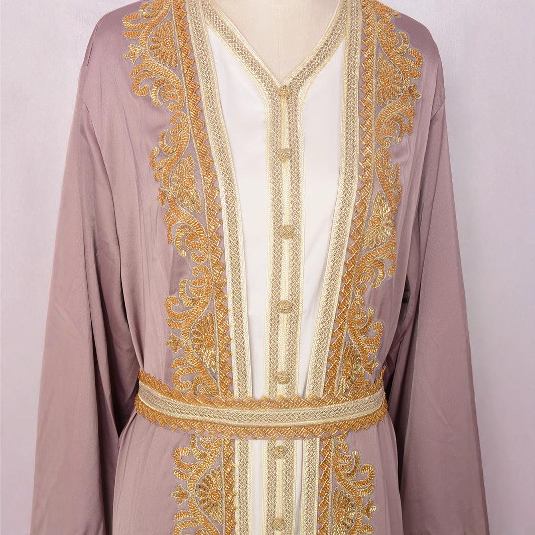 Muslim Women's Wear Beaded Two-piece Set Dress