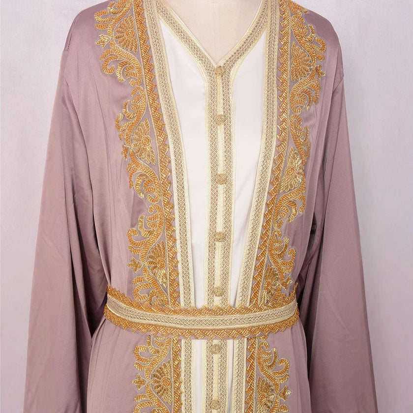 Muslim Women's Wear Beaded Two-piece Set Dress