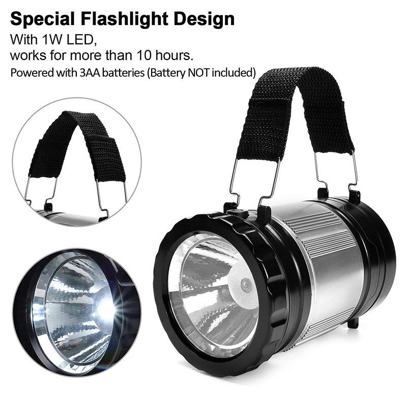 Collapsible COB Camping Lantern – Portable LED Tent Light with Brightness Control