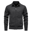 2025 Fall Winter Men Fleece-lined Thick Stand Collar Sweater Cardigan for men