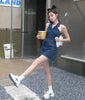 Mini Sleeveless Sheath Denim jeans halter neck Dress