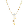 White Shell Cloud Star Moon Long Fringe Water Drop Fashion Necklace