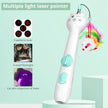 2-in-1 Cat Toy Rechargeable Laser Pointer & Feather Wand for Indoor Cats – Canada & USA