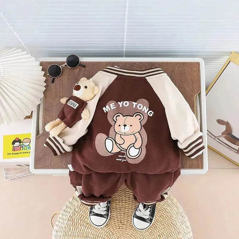 Children Fashionable Long Sleeve Three-piece Sweater Set