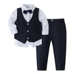Children's Formal Suit Bow Tie Vest Three-Piece Set – Boys & Girls Dress Outfit | Canada & USA