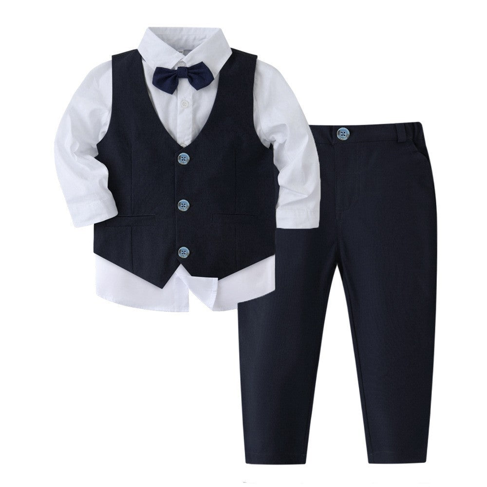 Children's Formal Suit Bow Tie Vest Three-Piece Set – Boys & Girls Dress Outfit | Canada & USA