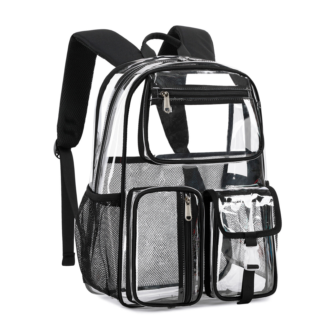 Clear Transparent Large Capacity Backpack – School & Travel Bag | Black, Gray, Pink, Lavender