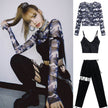 Party Club Dance Hip pop style Two piece Outfit set women