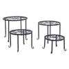 Metal Plant Stand 4 In 1 Potted Irons Planter Supports Floor Flower Pot Round Rack Display