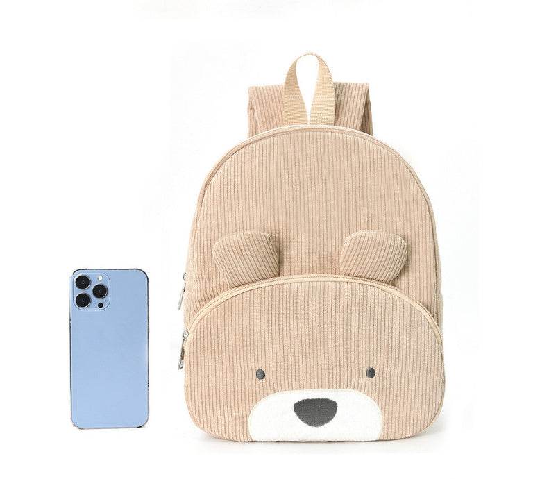 Embroidered Bear Backpack – Corduroy Cute Bag