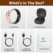 Smart Ring Health Tracker White Cloud Fitness Sleep HRV Stress Titanium IP68 7-Day Battery