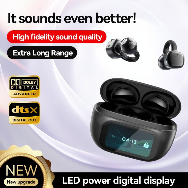 Ear-Mounted AI Bluetooth Headset with Touch Screen and Noise Reduction