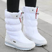 Winter boots New Plus Velvet Thick Cotton Shoes Thermal Middle Tube Waterproof Non-slip Boots