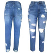 Ripped Slim Fit Baggy Jeans Pant For Women