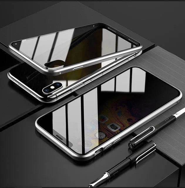 iPhone Case Anti-peep Magnetic  Privacy Glass Protective Shell Magnetic