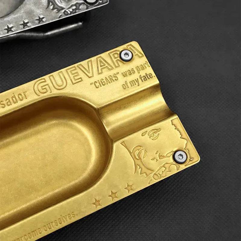 Metal Gold and Silver 2 slot Cigar Ashtray