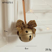 Christmas Little Bell Shape Velvet Bow Small Hanging Piece