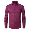 Men's Long Sleeve Business Casual Shirt – Loose Fit, 10 Colors, S–8XL | Canada & USA