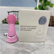 Silicone Electric Face Cleansing Brush with Vibration & Heating