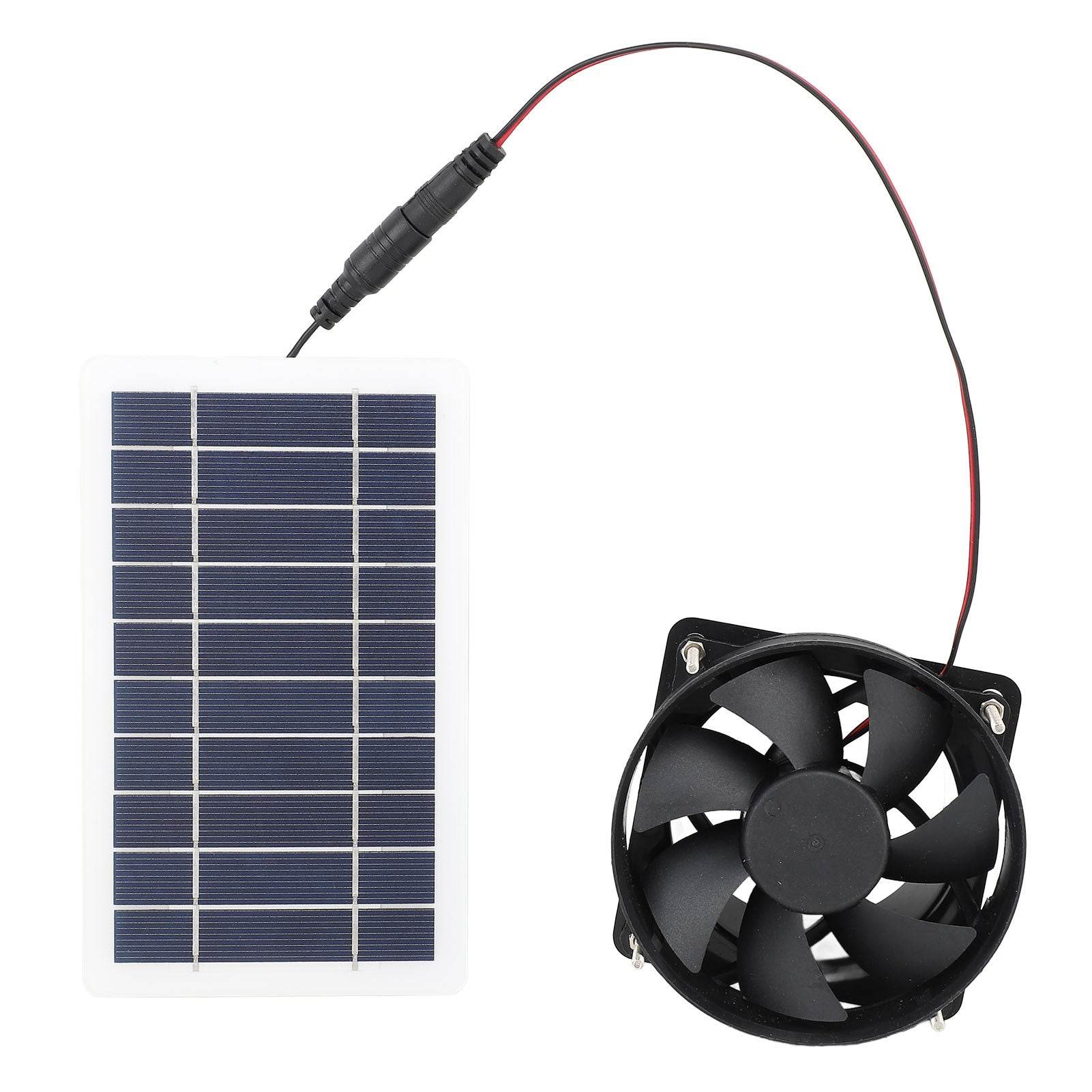 10W Solar Panel Powered Fan Kit Monocrystalline Silicon Solar Powered Exhaust Fan Portable Silent Solar Panel Fan for Outdoor