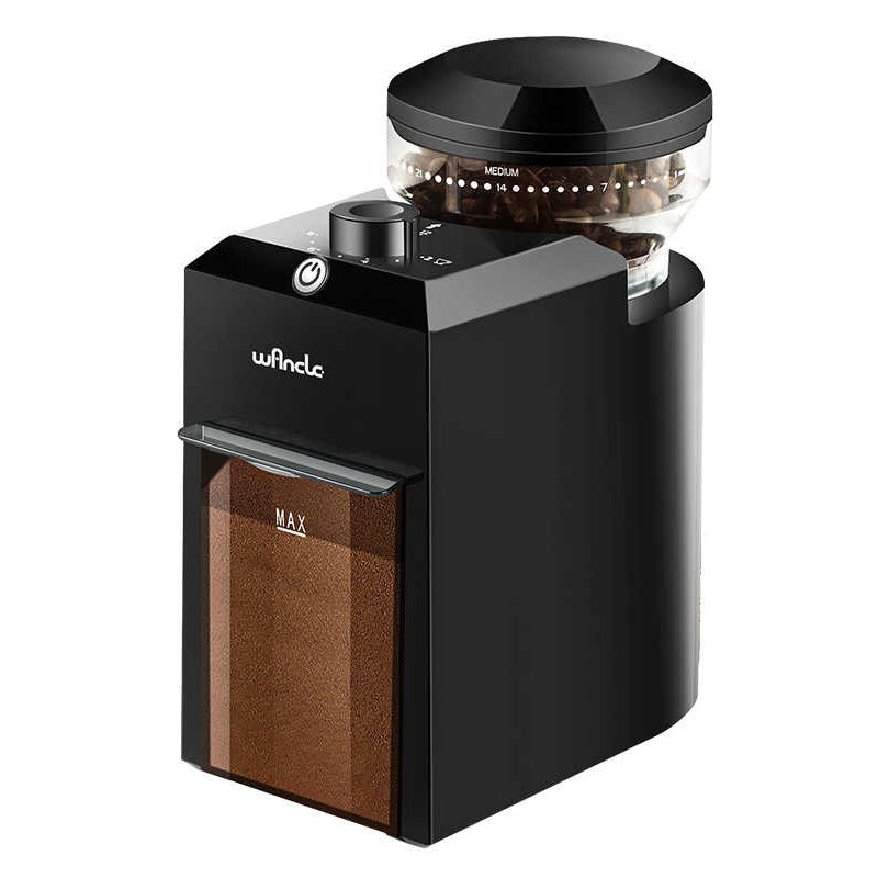 Electric Coffee Bean Grinder, Black, C2 Model, UK/US/EU Plug Options
