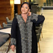 Dress Middle East Muslim Style Robe Fashion V-neck Hot Drilling
