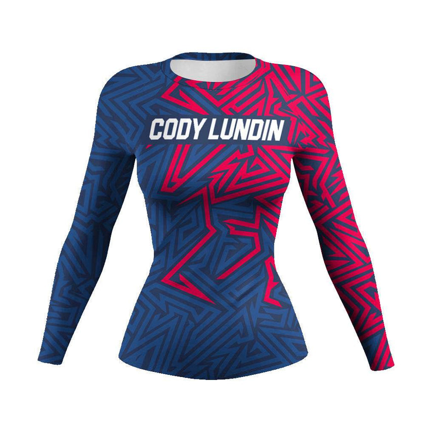 Printed Slim Fit Long Sleeve Workout Tops for Women