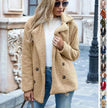 Lapel Winter Fleece Fluffy Jacket Cardigan Sweater for women