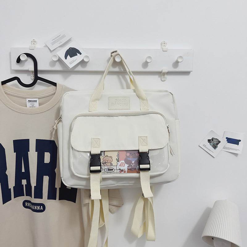Lightweight College Soft Girl Tote Backpack Laptop Bag