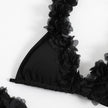 Women's 2-Piece Bikini Swimsuit Set Solid Colour Backless Bra and Briefs