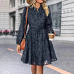 Lace Tied Long Sleeve Dress Fashion Midi Dresses Womens Clothing