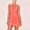Ladies White bodycon dress Spaghetti Straps Sash Mini Bandage dress for Club Party