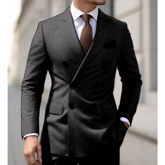 Men's British Slim Fit 2-Piece Suit Set – 17 Colors, Banquet & Wedding Formal Wear | Canada & USA (XS–5XL)