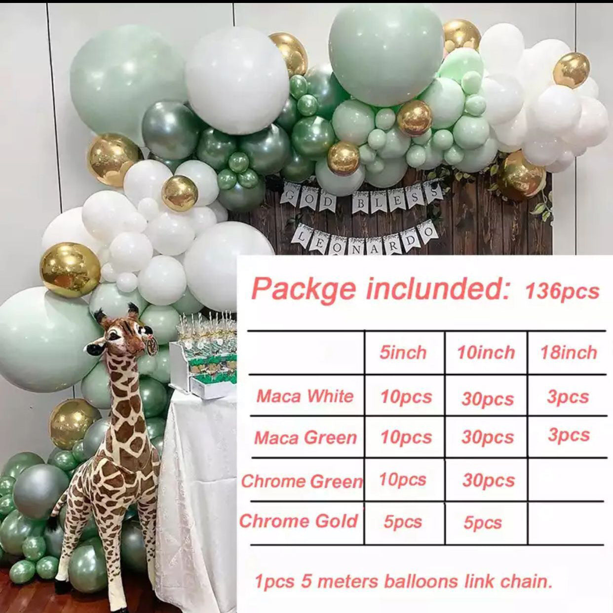 Balloon Garland Arch Kit – Multi-Style Party Decoration Set