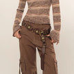 Vintage Riveted Punk Belt – Alloy & PU Unisex Fashion Belt in 110cm & 120cm (12 Styles)