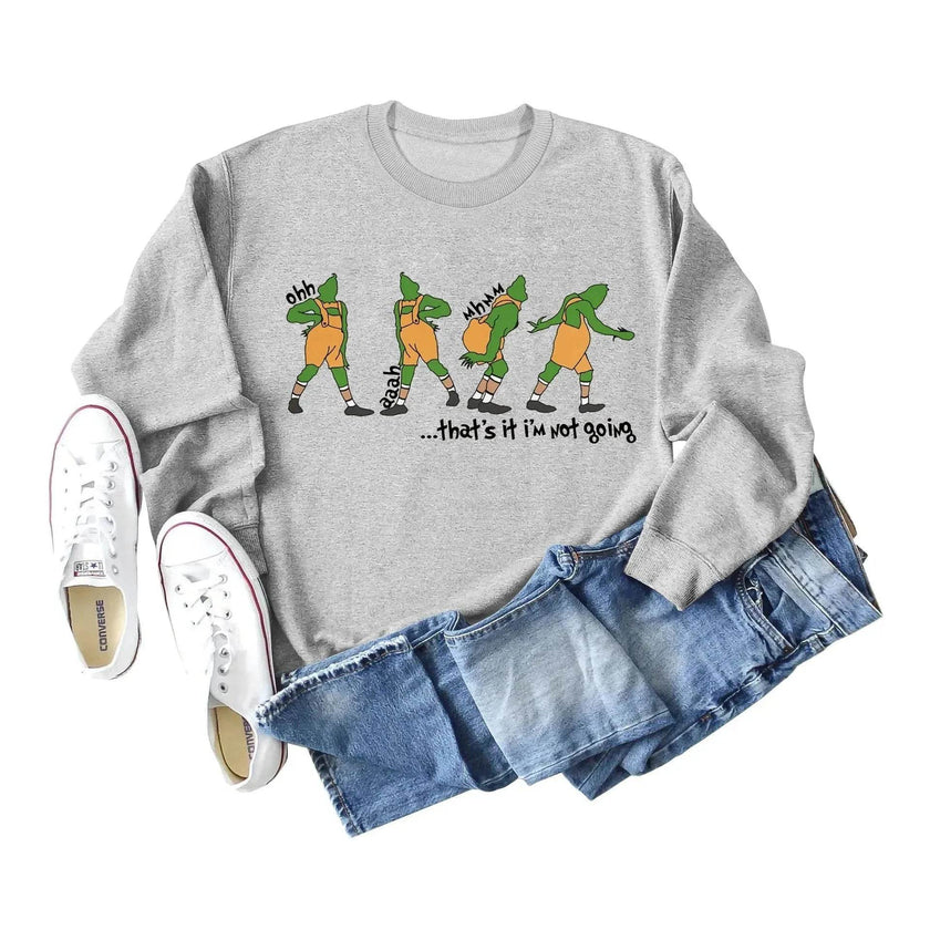 Women's Christmas Printed Long Sleeved  Pullover Sweatshirt