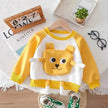 Neutral Cartoon  Autumn Clothes Suit Western Style Neutral  two piece for kids