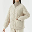 Quilted Padded Coat Winter Jacket With Pockets Lightweight Outerwear For Women's Clothing