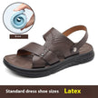 Men’s Premium Leather Cross-Strap Sandals – Breathable Open-Toe Casual Comfort Shoes