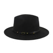 European And American Popular Woolen Top Color Matching Flat Brim Fedora Jazz Hat