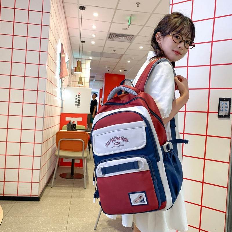 College Style Backpack Student Leisure Travel Large Capacity Backpack