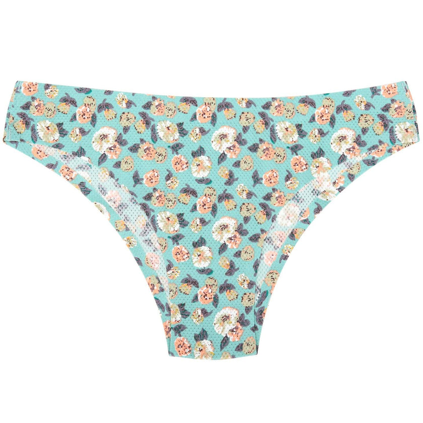Women's Seamless Floral Print Low-Waist Briefs No-Trace Breathable