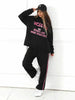 Fashion Casual joggers and hoodie set women's