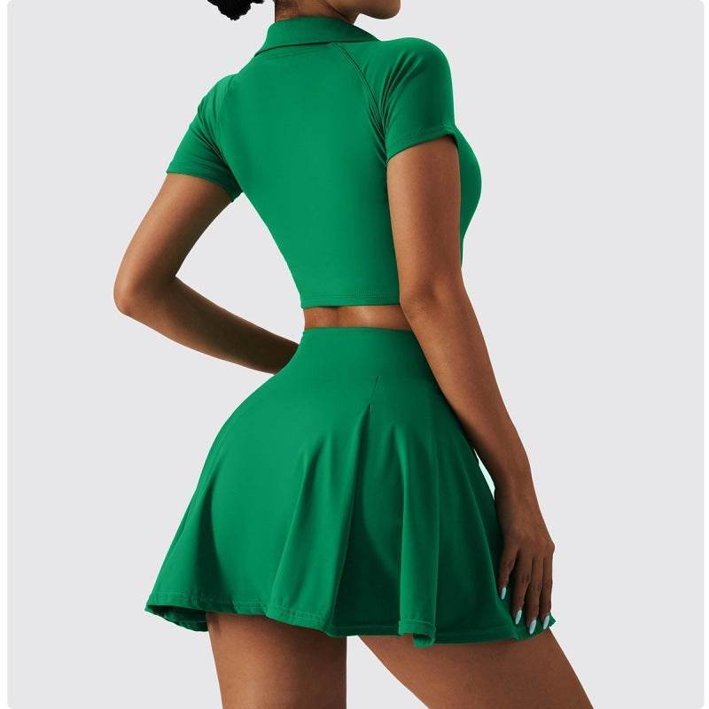 2pcs Tennis Skirt set Sports Skort Workout Exercise Outfit